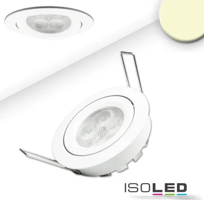 Zdjęcie produktu dla Reflektor LED do wbudowania, biały, 8W, 72°, okrągły, ciepły biały, ściemnialny