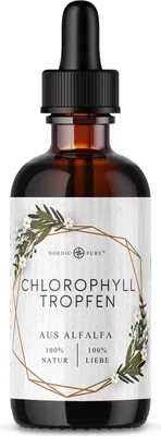 Produktbild von Chlorophyll-Tropfen aus Alfalfa Nordic Pure 100 ml