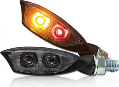 Produktbild von Universal Motorrad LED-Blinker Shadow mit Rücklichtkombination getönt M8 E-