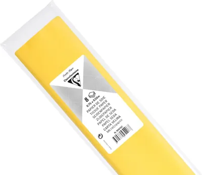 Produktbild von Clairefontaine 10x Seidenpapier, Pack. 8 Bogen 50x75cm - Zitronengelb 95415C