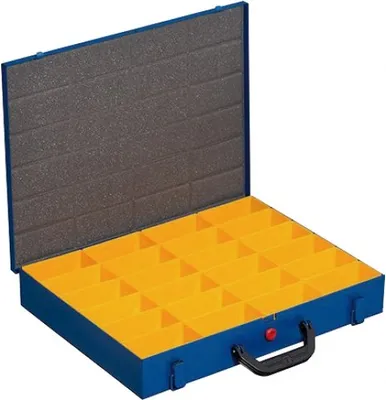 Produktbild von allit Metall-Kleinteilekoffer EuroPlus Pro M 44H-24 blau 24 Einsatzboxen