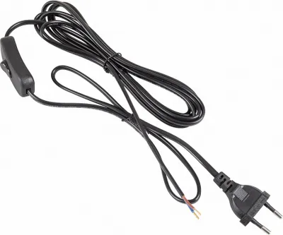 Produktbild von Netzkabel 3 m Eurostecker + Schalter 300 SW C7 schwarz offenes Ende