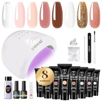 Zdjęcie produktu dla Zestaw do manicure żelowego lampa UV 48W żele 8X10ML dla kobiet
