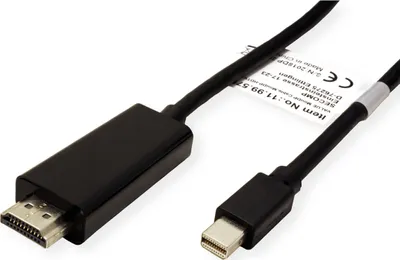Obrázek produktu pro VALUE DisplayPort - HDMI kabel, miniDP(M) -> HDMI M, 4K@30Hz, 1m (11.99.5790)