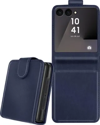 Obrázek produktu pro Avizar, Chesterfield pouzdro na karty Samsung Z Flip 7 s magnetickým zavíráním, modré