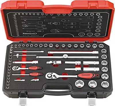 Obrázok produktu pre Sada nástrčných kľúčov 1/4" a 1/2" 55-dielna