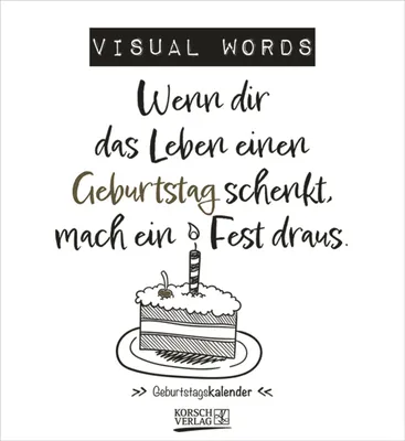 Produktbild von Geburtstagskalender Visual Words