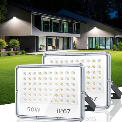LED-Baustrahler 50 W, 5000 lm, IP67, 6500 K, 2 St.