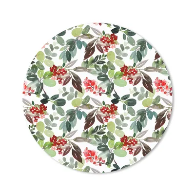 Produktbild von MuchoWow® Mauspad Mousepad Aquarell - Pflanzen - Rot 50x50 cm - Mousepads - Maus Mat - Pad - Mausunterlage - Vinyl