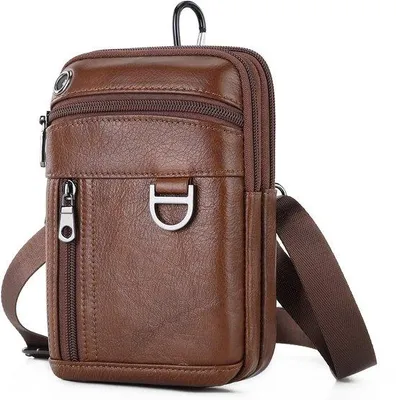 Produktbild von Herren Kunstleder Crossbody-Tasche Reisen Freizeit Handy-Tasche