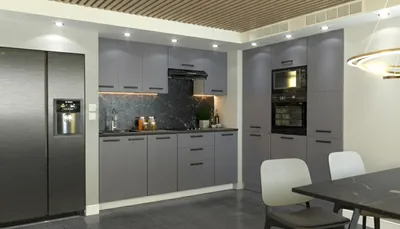 Produktbild von ULWEHOME | Eckküche 360 cm Anthrazit, L-Küche Grafit, Kühlschrankumbau, Backofen-Mikrowellenschrank, Vorratsschrank & geteilte Arbeitsplatten 140 cm