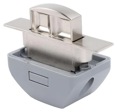 Image de Serrures à poussoir sans clé en alliage de zinc pour armoires de camping-cars, yachts, caravanes et mobil-homes – finition nickel brossé