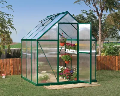 Image de Serre de jardin 3.4m² vert - Palram - 701632 - mythos