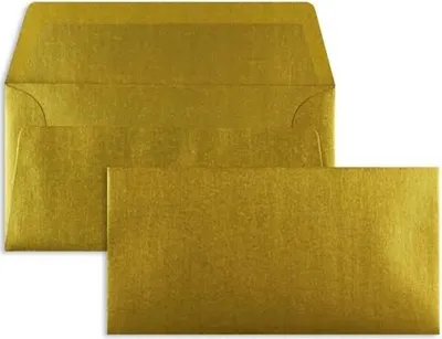 Produktbild von Briefumschläge DINlang 100g/qm gummiert VE=100 Stück gold