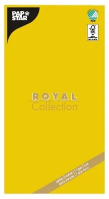 Produktbild von Papstar Tischdecke, Tissue ROYAL Collection 120 cm x 180 cm gelb 81822
