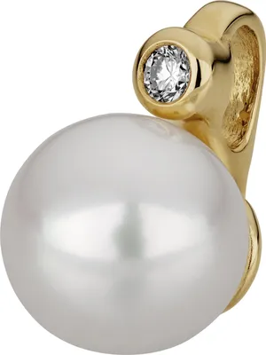 Produktbild von Orolino Anhänger 585/- Gold 1,2cm gelb Süßwasserzuchtperle Weiß 067340081-1
