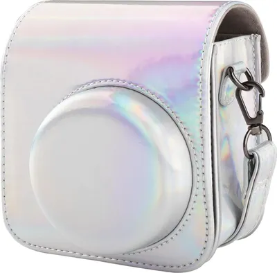 Produktbild von BriLumin Kameratasche für Fujifilm Instax Mini 12, Kunstleder Schutzhülle Kompatibel mit Instax Mini Instant und Digital Hybrid Kamera (Silber)