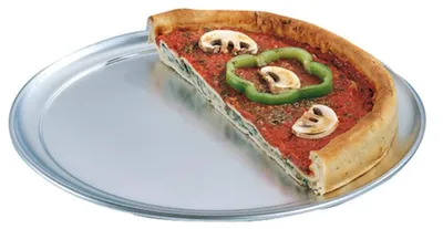Pizzabrett flach 33 cm Aluminium silber