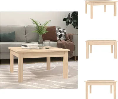 Obrázek produktu pro vidaXL Konferenční stolek 55x55x30 cm z masivního borovicového dřeva - Konferenční stolky