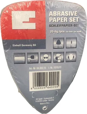 Produktbild von Einchel Abrasive Paper Set Schleifpapier 20tlg für Holz K40 K60 K180 K120 NEU