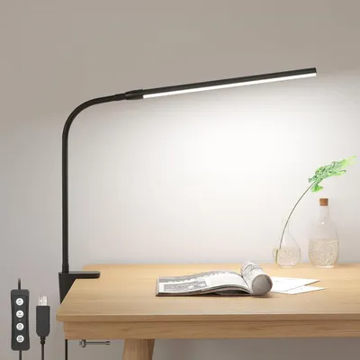 Obrázok produktu pre Lepro LED stolná lampa s USB napájaním a stmievačom, čierna