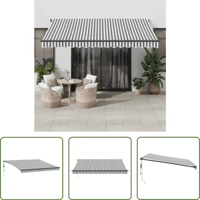 Immagine prodotto di The Living Store Tenda da sole automatica antracite e bianca 400x300 cm