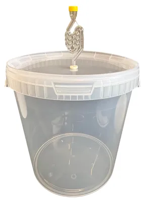 Produktbild von SILPLAST Gärbehälter 30L Fermentationsbehälter mit Gärröhrchen Dichtgummi Gäreimer lebensmittelecht Bier- und Weinherstellung Transparent