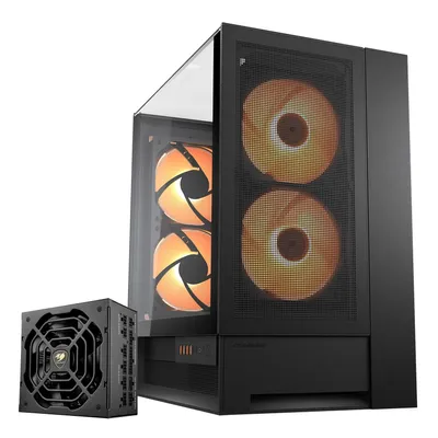 Produktbild von COUGAR Gaming-Gehäuse Omnyx Midi-Tower schwarz USB-C 3.2  x2, USB-A 3.0 x4 ATX + Netzteil GR 1000 80+ Gold vorinstalliert