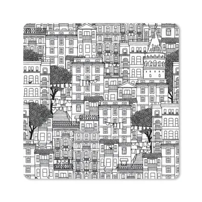 Produktbild von MuchoWow® Mauspad Mousepad Muster - Häuser - Städte 20x20 cm - Mousepads - Maus Mat - Pad - Mausunterlage - Desk Mat - Bureauartikeln