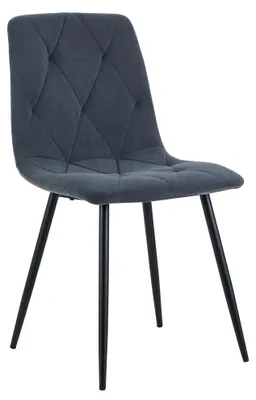 Zdjęcie produktu dla Krzesło tapicerowane pikowane do salonu velvet aksamit Nova KT111 C.szary