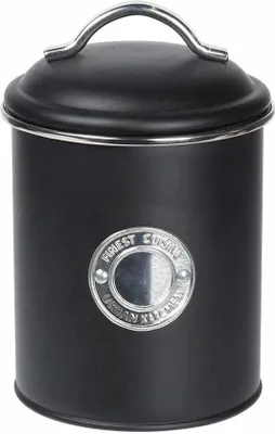 Image de Boîte de rangement en métal 13,5 x 18 cm, 1,5 L, noire