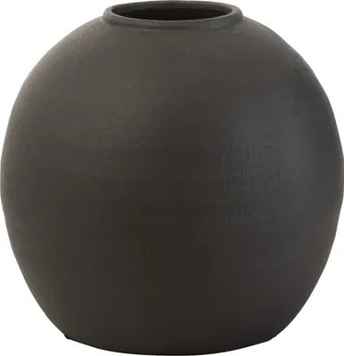 Produktbild von J-Line Vase Rund Zement Schwarz