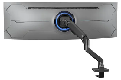 Imagen del producto de Soporte de gas para monitores de 34 a 49 pulgadas - Aluminio con sistema de sujeción para escritorio y compatibilidad VESA