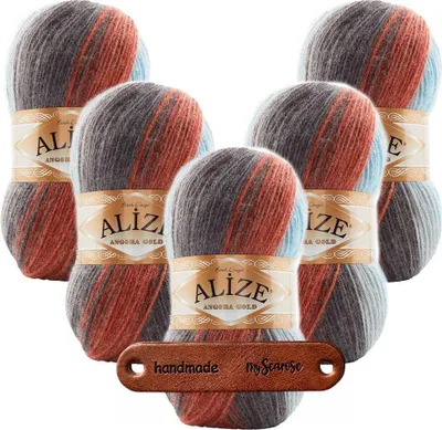 Produktbild von 5 x ALIZE Angora Gold Batik 7922 mit Label