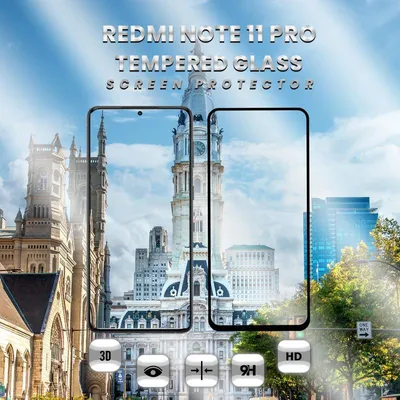 Zdjęcie produktu dla 1-pak Xiaomi Redmi Note 11 Pro Szkło ochronne na ekran - Szkło hartowane 9H - Super jakość 3D