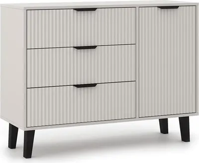 Image de BDW, commode avec tiroirs, chambre à coucher, Scandi, 110×40×81,5 cm, cachemire