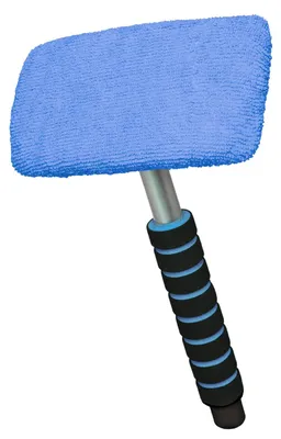 Imagen del producto de ToM PaR Limpiacristales para automóviles, 30 cm, con microfibra y mango de aluminio - Azul