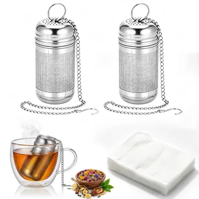 Image de 2 infuseurs à thé avec crochet et 100 sachets à thé
