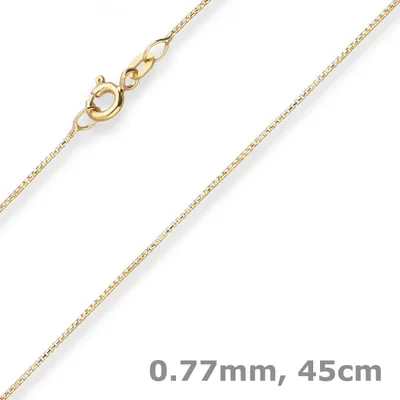 0-8mm-Veneziakette-rund-aus-375-Gelbgold-45cm