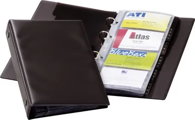 Produktbild von Visitenkartenalbum Visifix Economy 315x255mm schwarz Packung mit 5 Stück