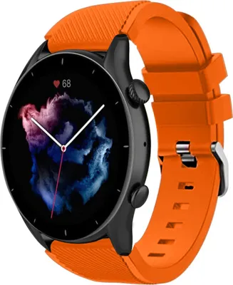 Produktbild von Strap-it Amazfit GTR 3 (Pro) Silikonarmband (Orange)