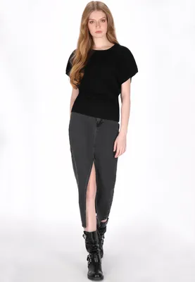 Zdjęcie produktu dla Damski sweter SAPORTA - czarny, rozmiar XL/XXL