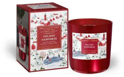 Image de Nohel Garden Bougie en verre WINTER TIME - HOLIDAY HAPPINESS parfumée 150g