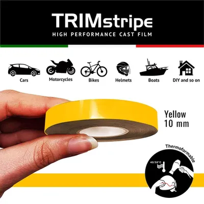 Productafbeelding van Reflecterende strip, plakstrip voor auto's, geel, 10 mm x 10 meter