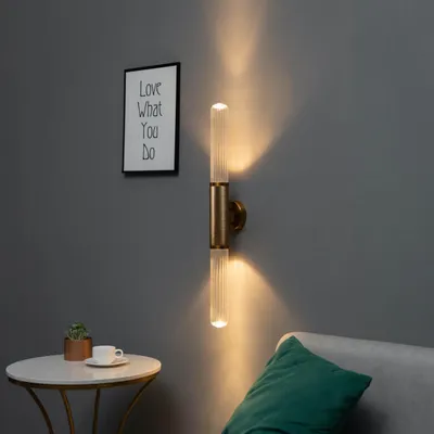 Produktbild von KOSILUM - Wandleuchte, Metall und Glas - Gold / Messing - Hita