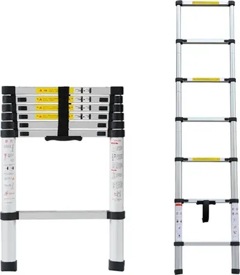 Obrázek produktu pro Teleskopický žebřík - 2m, hliníkový