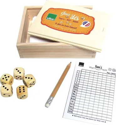 Image de Vilac Jeu de dés en bois Yam's jeu familial classique éducatif