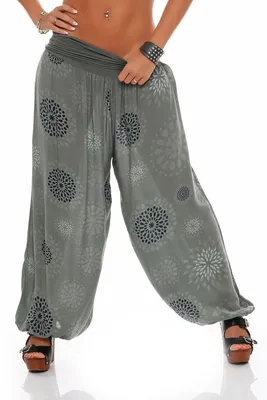 Productafbeelding van Malito – Broek met haremmodel en print – Broek van katoen – Zomerbroek voor dames