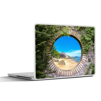 Produktbild von MuchoWow® Laptop Aufkleber Sticker Cover Sommer - Strand - Aussicht - Tropisch 36.5x27.5 cm - Laptop-Sticker