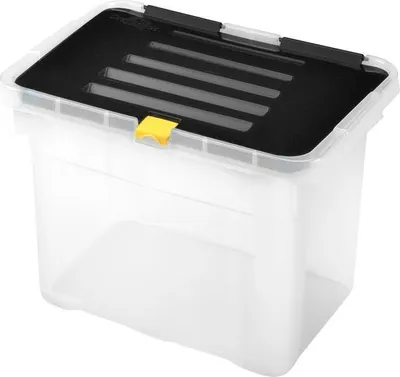 Image de Boîte De Rangement Avec Couvercle 9L, Plastique, 30X23X20 Cm